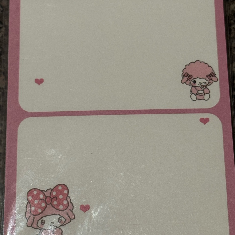 Sanrios my melody character 2x notepad plus stickers - Cute Heart Accents